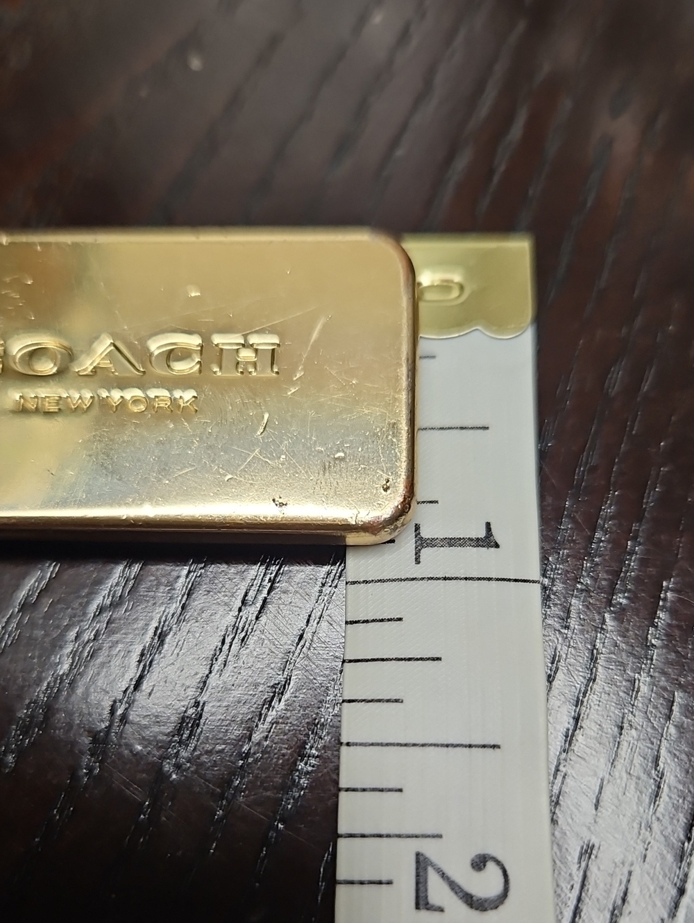 COACH Gold Metal Bag/Purse Tag with Chain - Picture 6 of 7